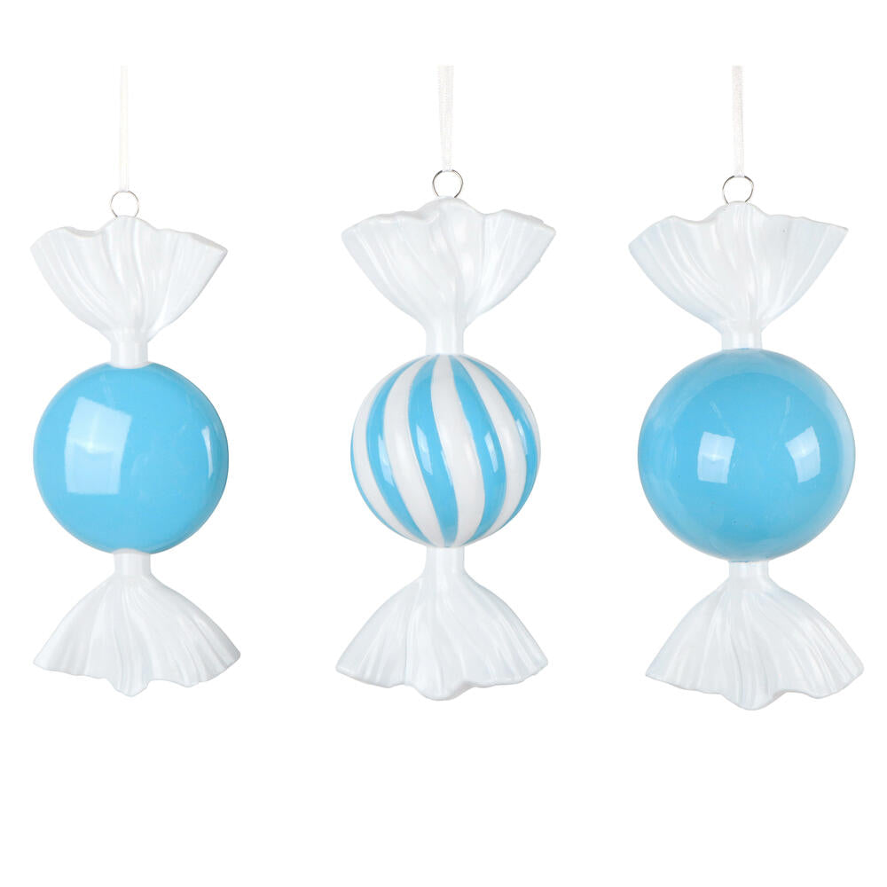 7" Light Blue Swirl Enamel Candy As