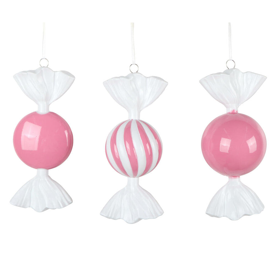 7" Hot Pink Swirl Enamel Candy Asst