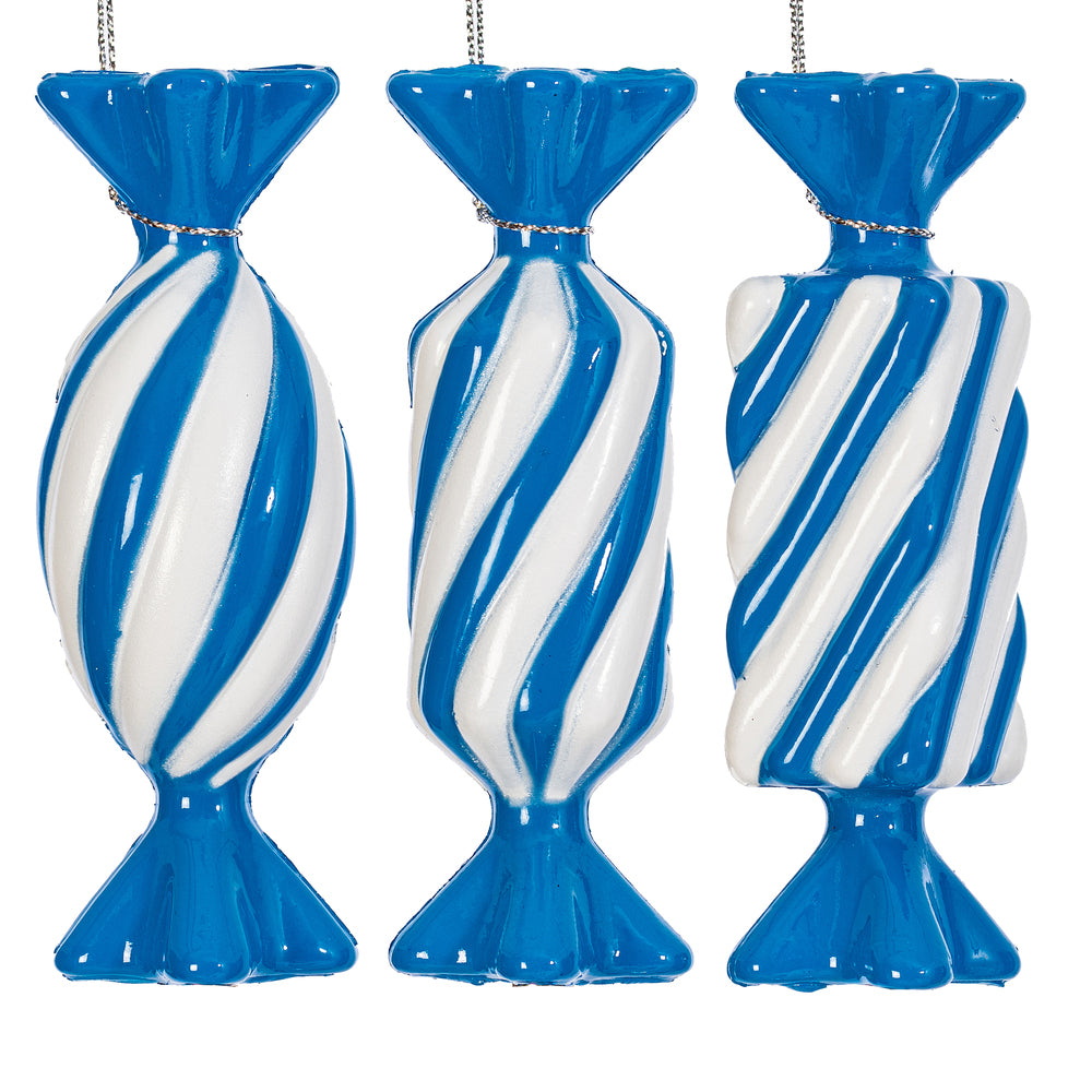 4" Blue Swirl Enamel Candy Assort