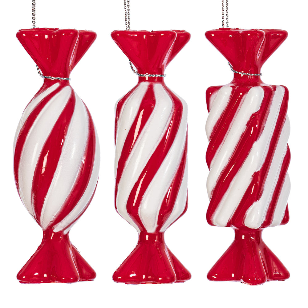 4" Red Swirl Enamel Candy Assort
