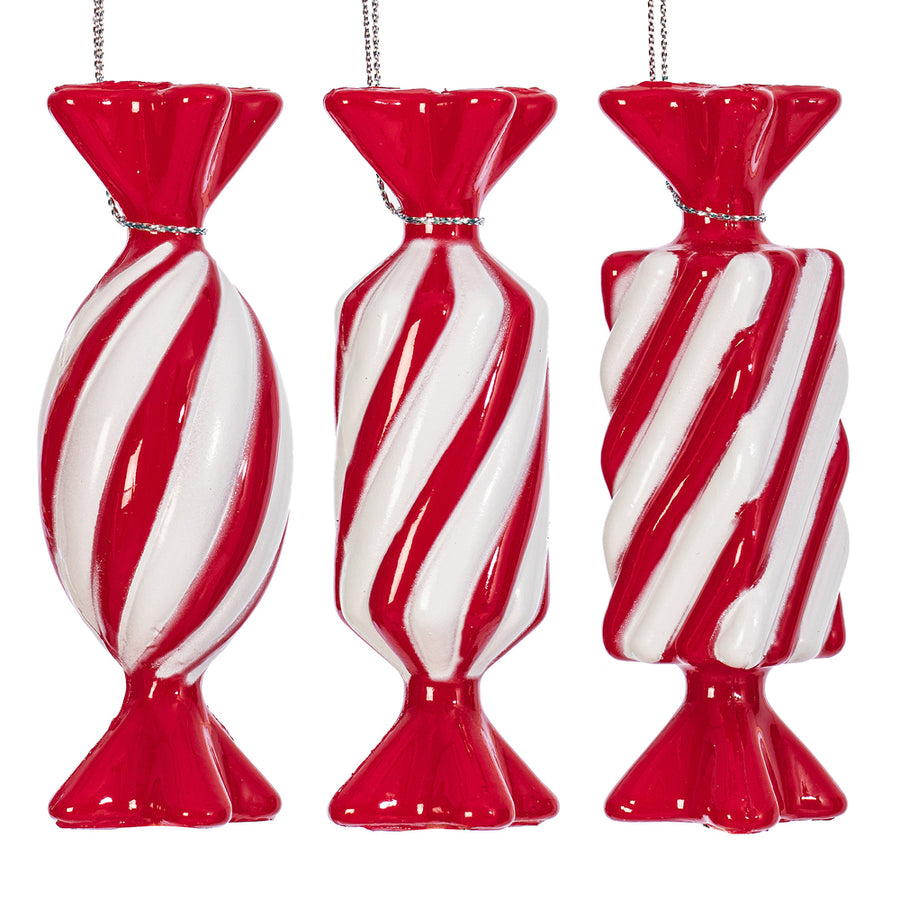 4" Red Swirl Enamel Candy Assort