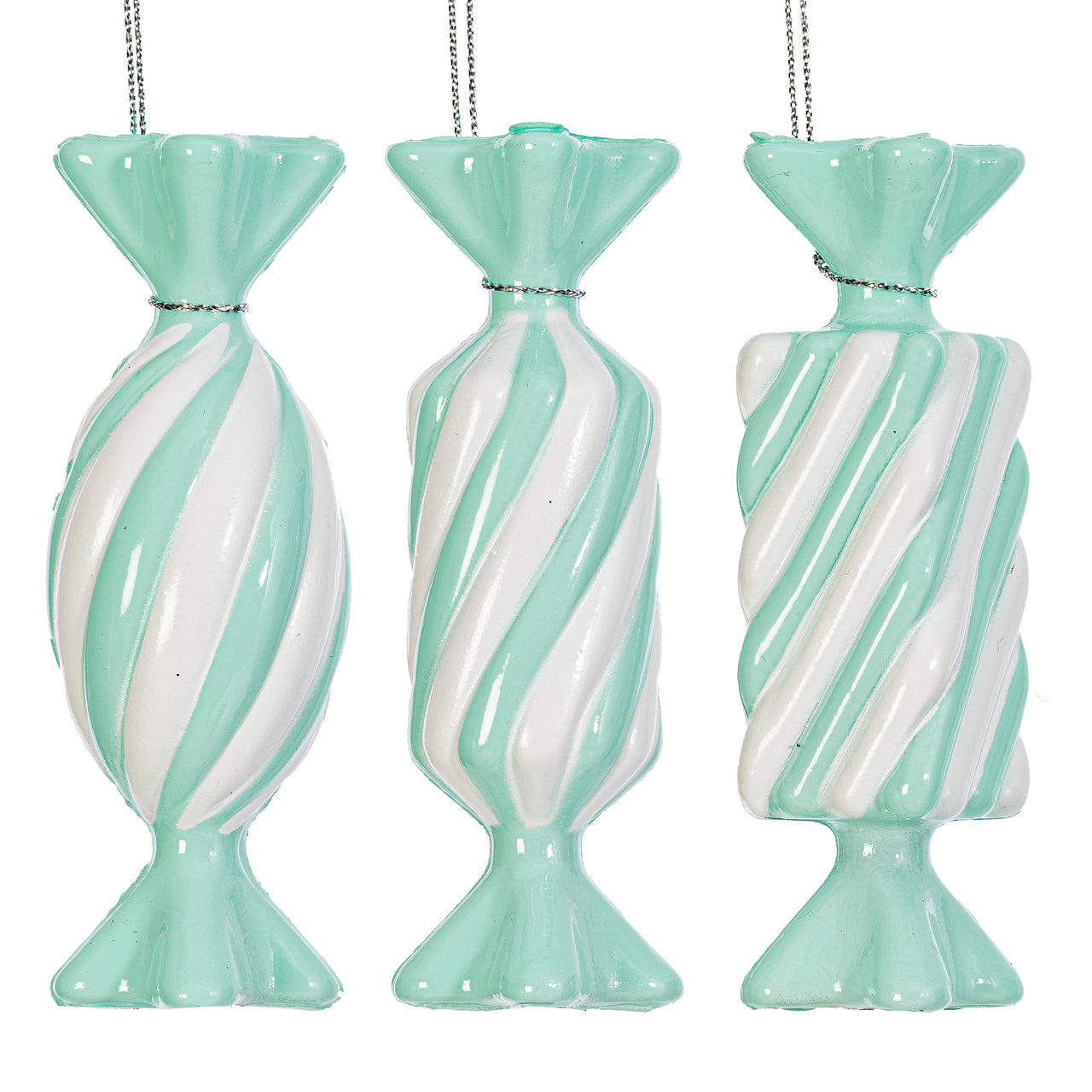 4" Aqua Swirl Enamel Candy Assort