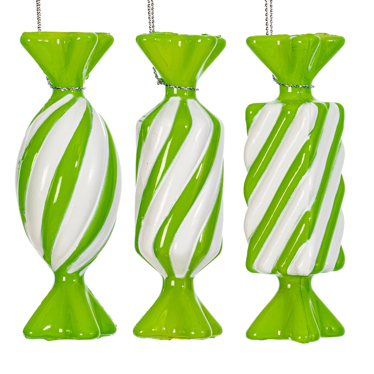 4" Lime Swirl Enamel Candy Assort