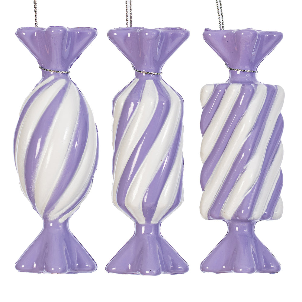 4" Lavender Swirl Enamel Candy Asst