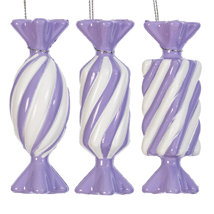 4" Lavender Swirl Enamel Candy Asst