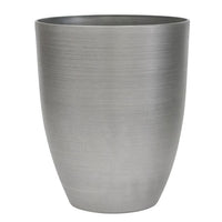 Fbr Rsn Brush Metal Tall Planter 17