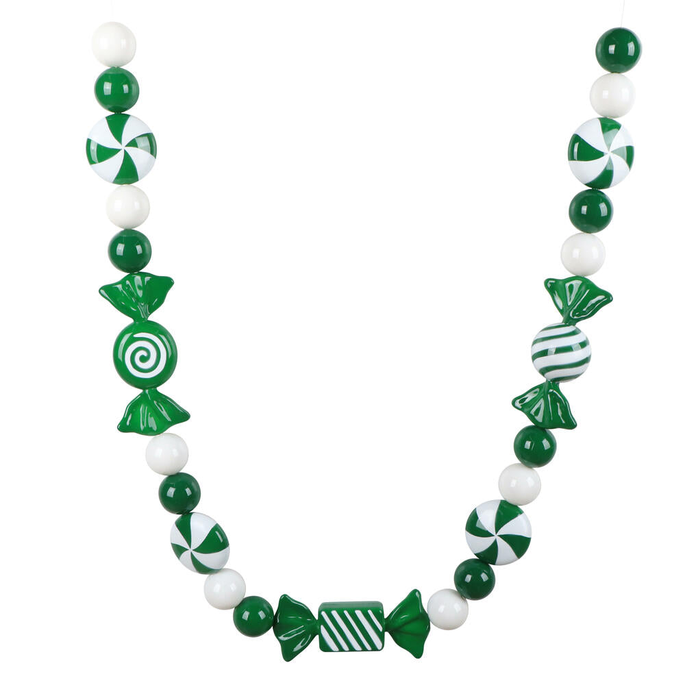 5.5" Green Enamel Candy Garland