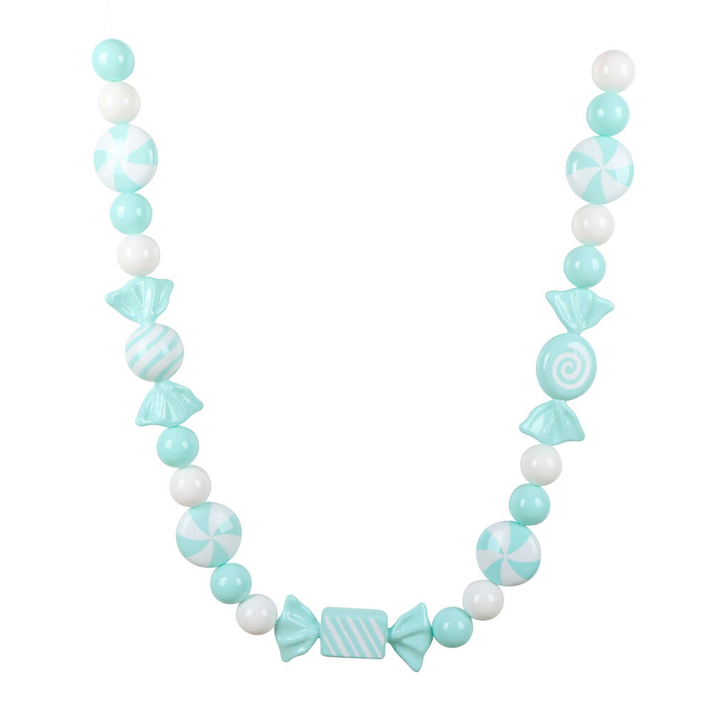 5.5" Aqua Enamel Candy Garland