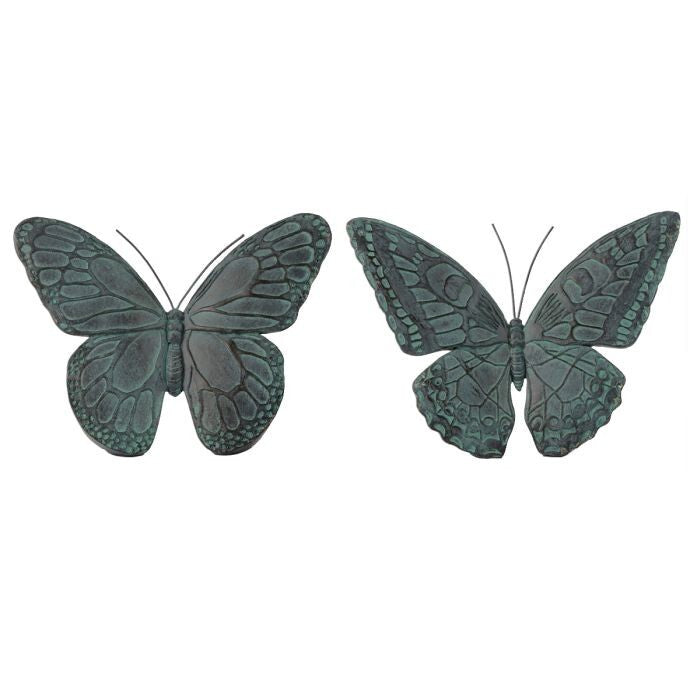 Resin 'Wood' Butterfly 7.5" 2As