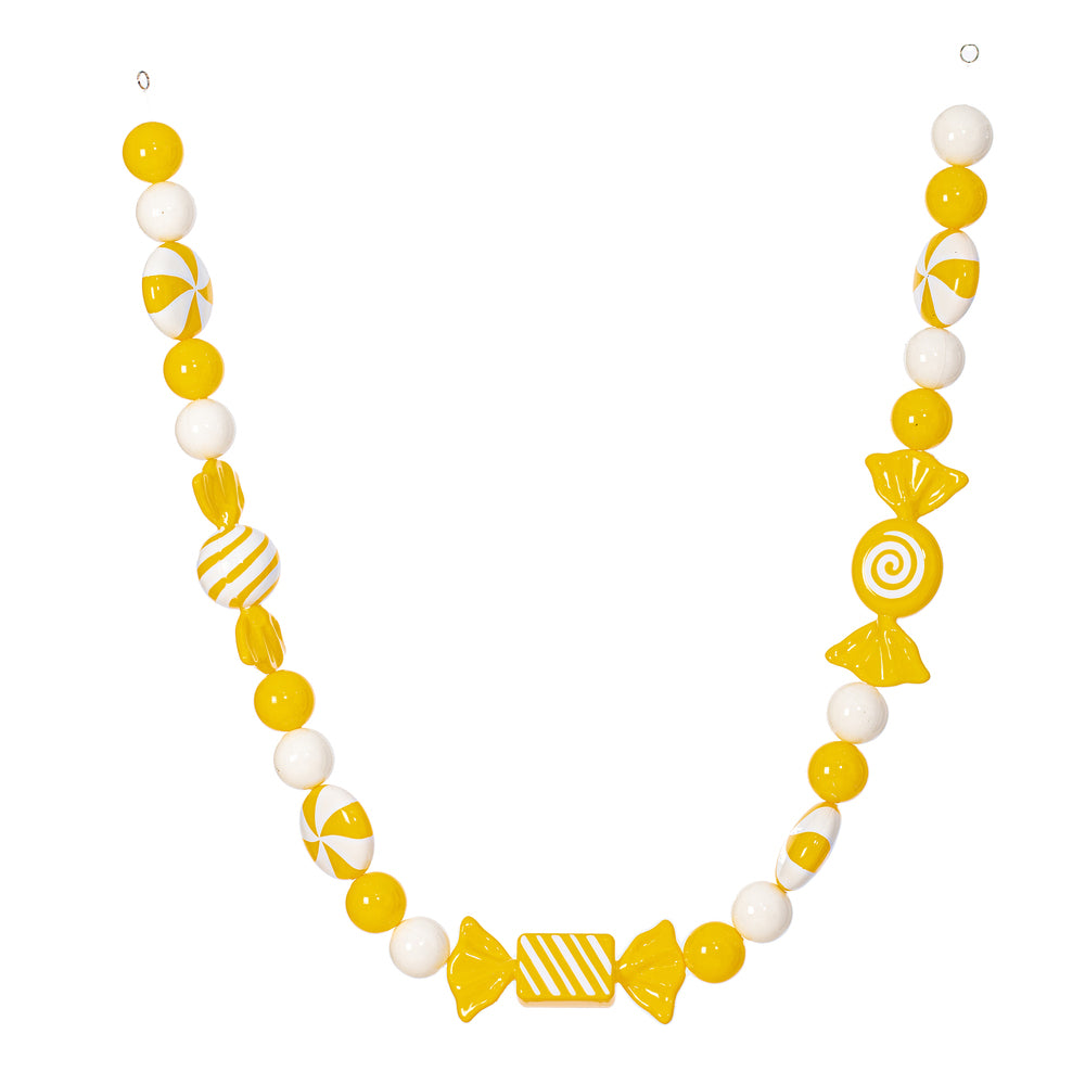 5.5" Yellow Enamel Candy Garland