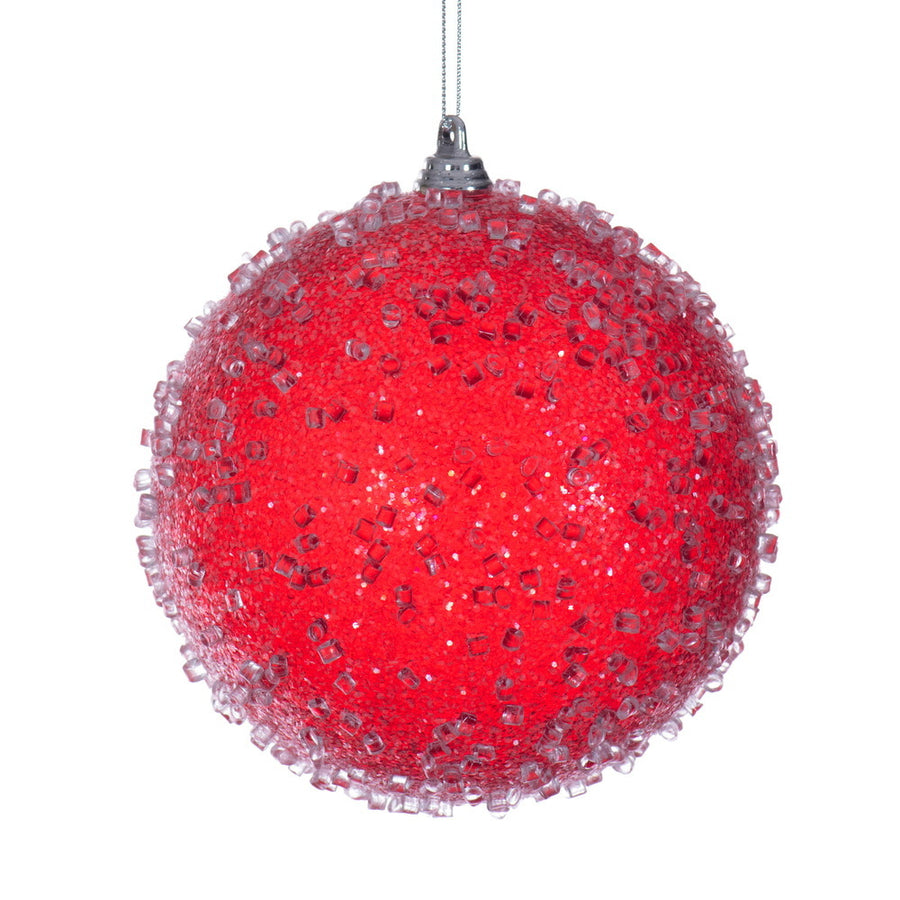 4.75" Red Icy Sugar Ball