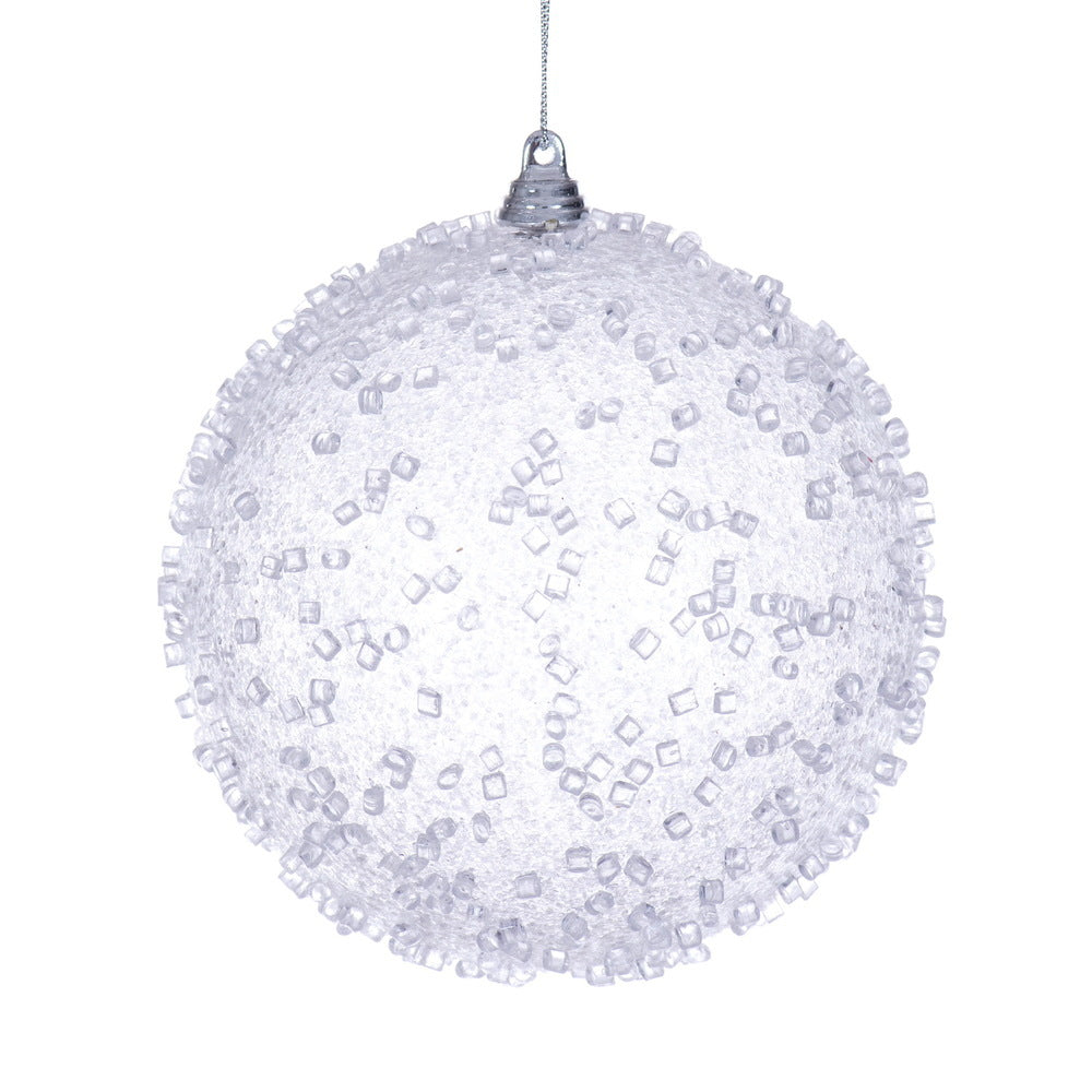 4.75" White Icy Sugar Ball