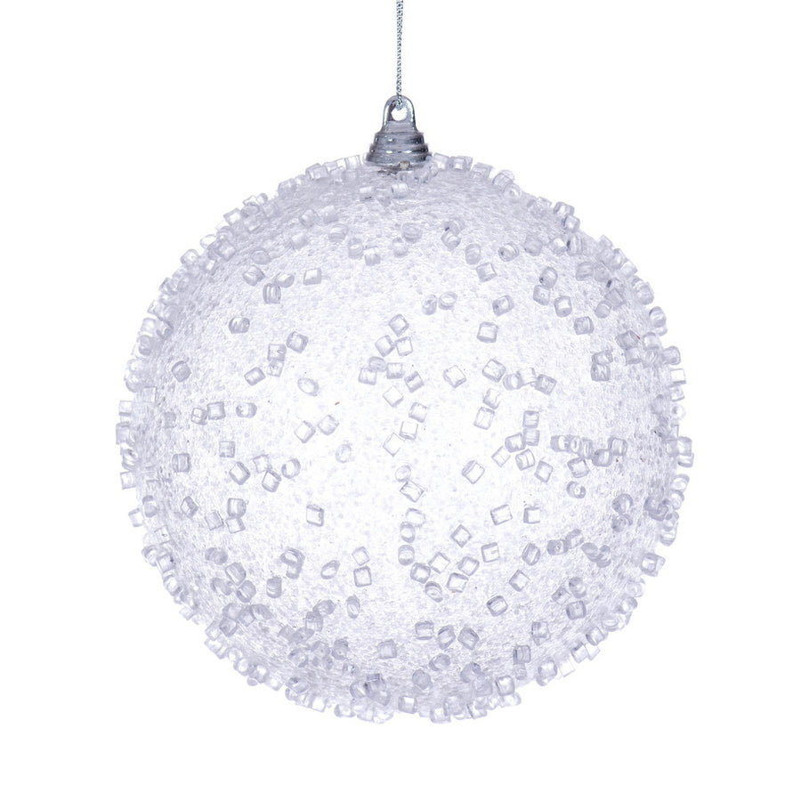 4.75" White Icy Sugar Ball
