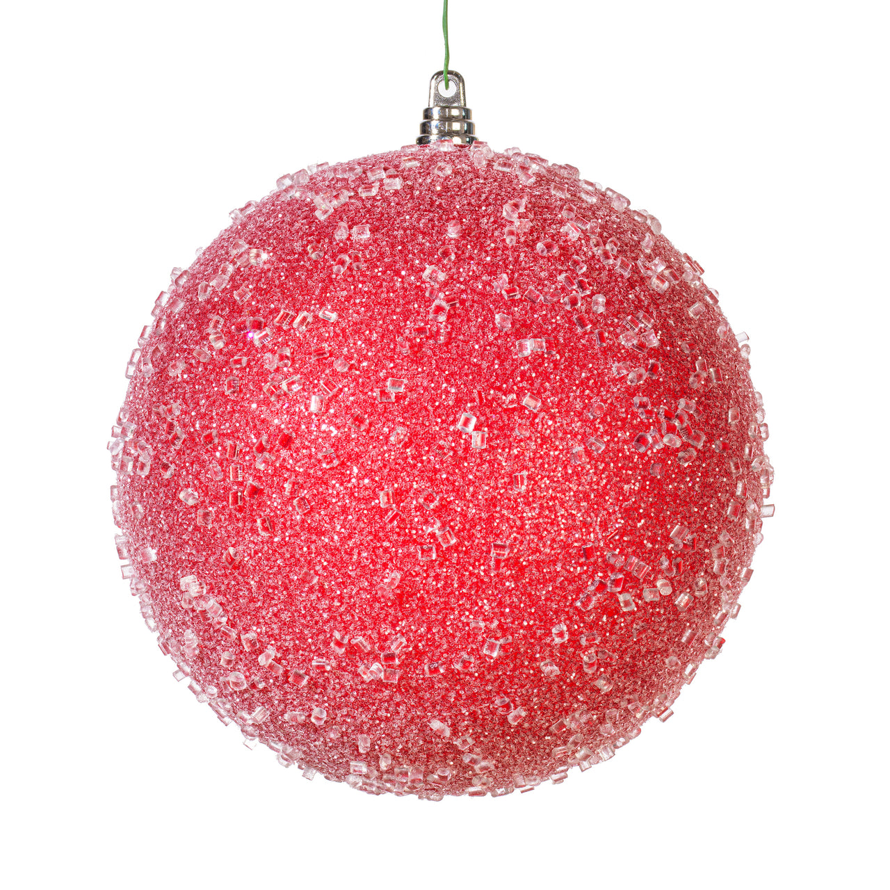 6" Red Icy Sugar Ball