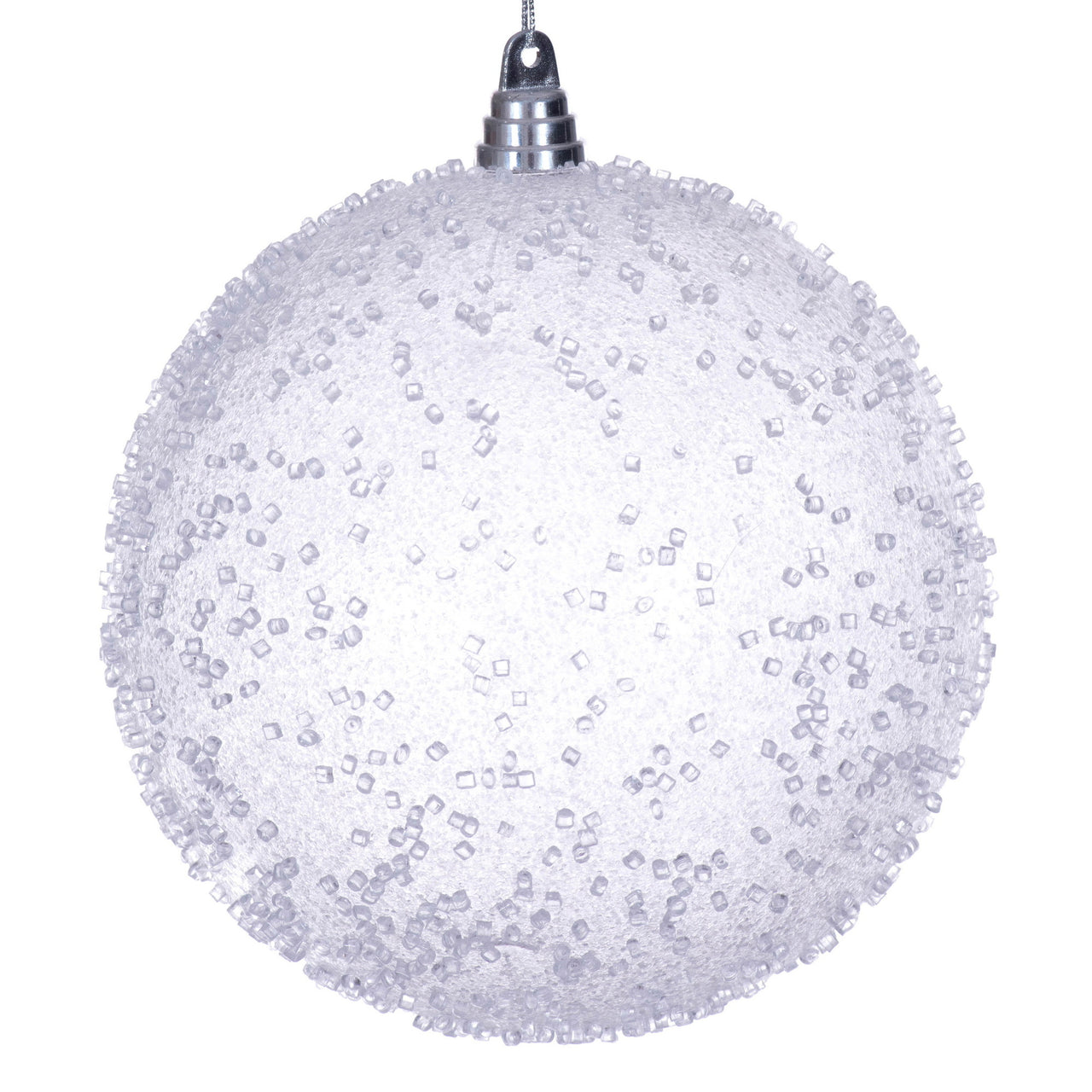 8" White Icy Sugar Ball