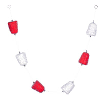 4' Red/White Icy Sugar Gum Drop Garland