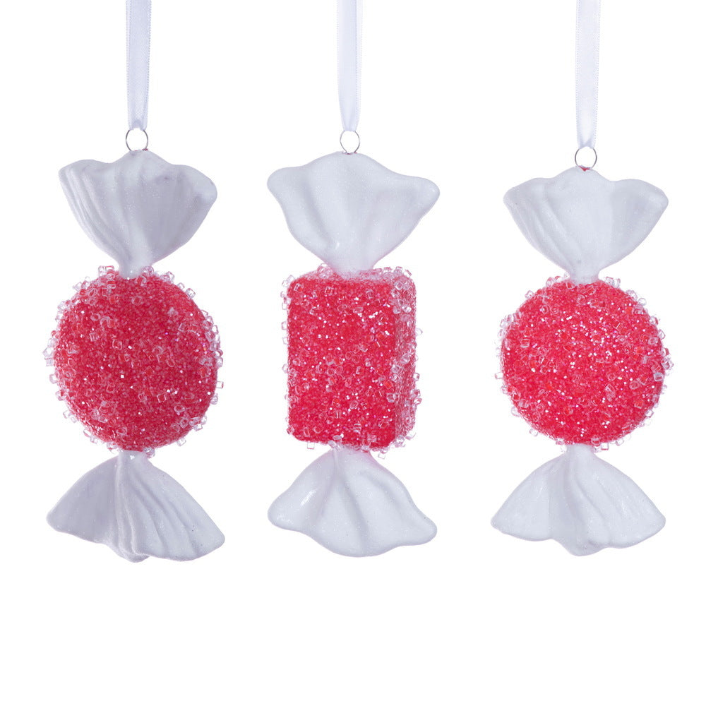 7-8" Red Icy Sugar Flat Candy