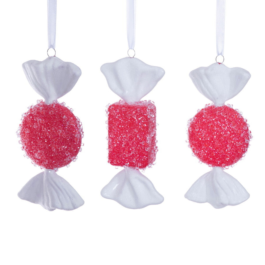7-8" Red Icy Sugar Flat Candy