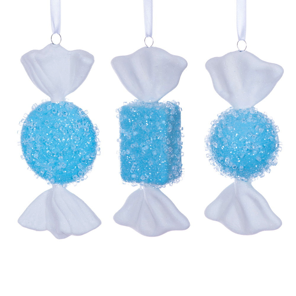 7-8" Baby Blue Icy Sugar Flat Candy