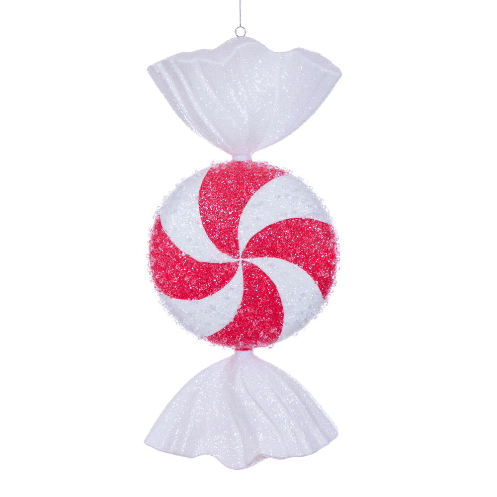 18" Red Icy Sugar Candy Ornament