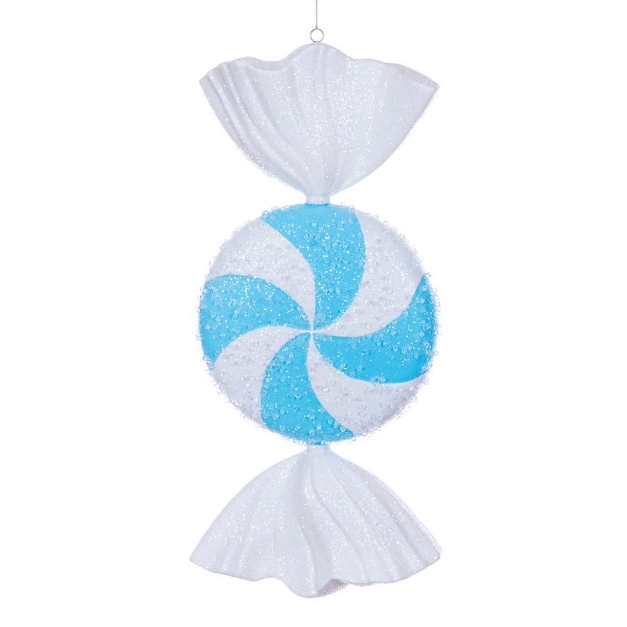 18" Baby Blue Icy Sugar Candy Ornament