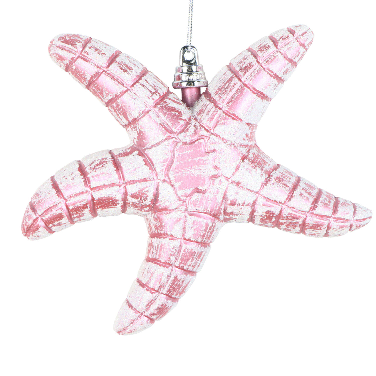 6.5" Pink Starfish Glitter Ornament