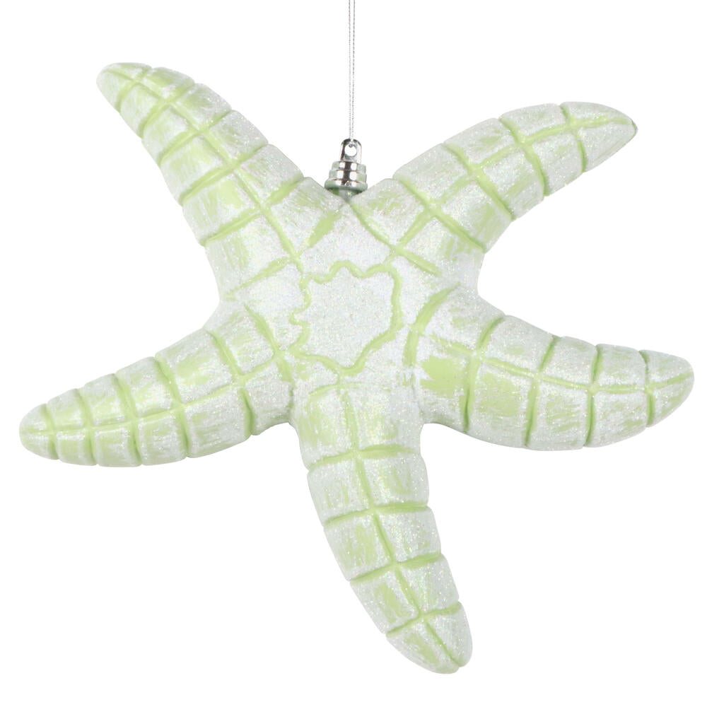 10" Celadon Starfish Glitter Ornament