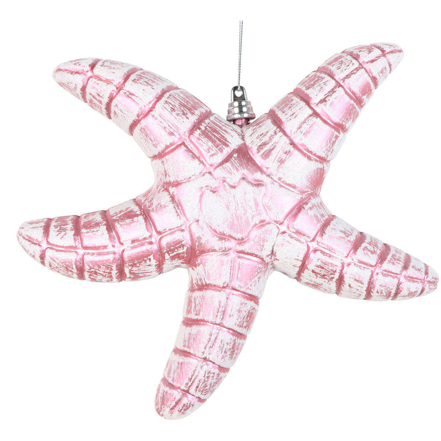 10" Pink Starfish Glitter Ornament