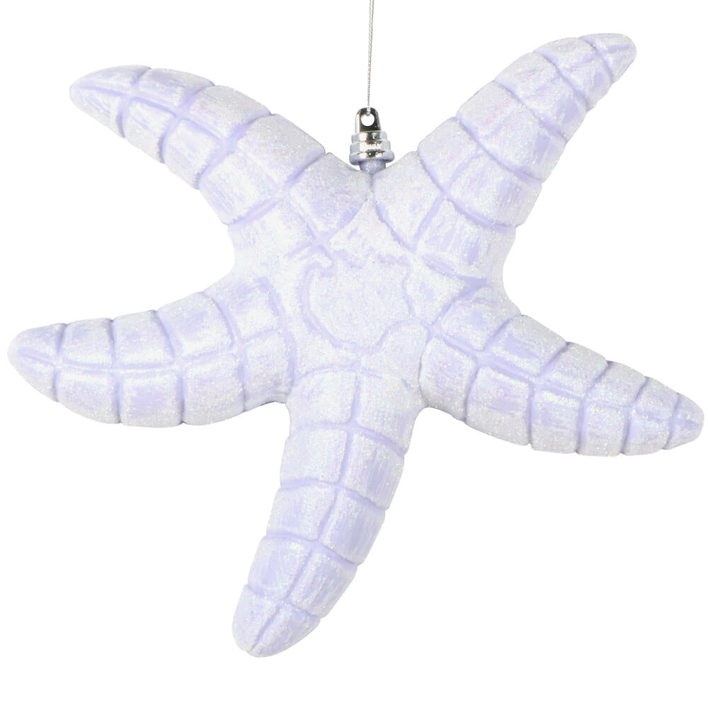 10" Purple Starfish Glitter Ornament