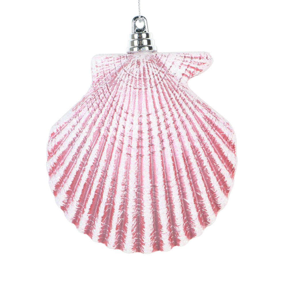4" Pink Seashell Glitter Ornament