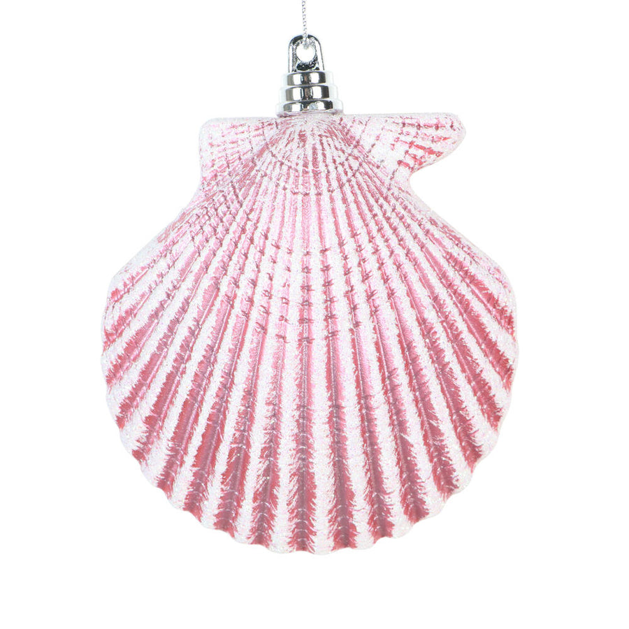 4" Pink Seashell Glitter Ornament