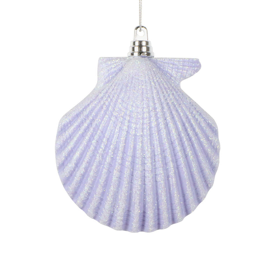 4" Purple Seashell Glitter Ornament