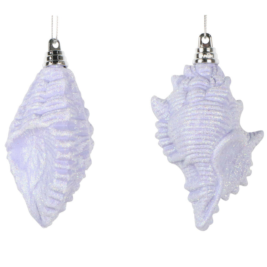 4" Purple Conch Shell Glitter