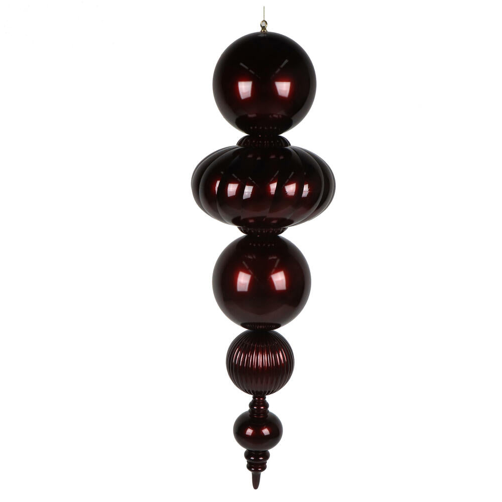 54" Burgundy UV Candy Apple Finial