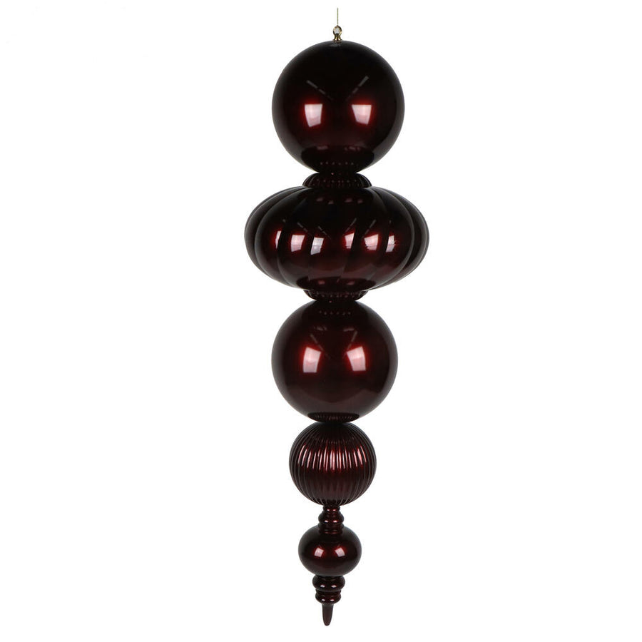 54" Burgundy UV Candy Apple Finial