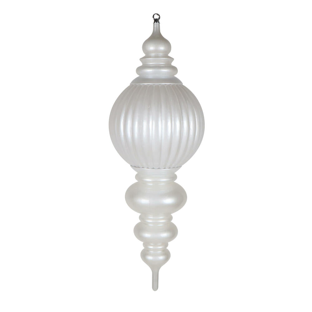 35" White UV Candy Stripe Finial