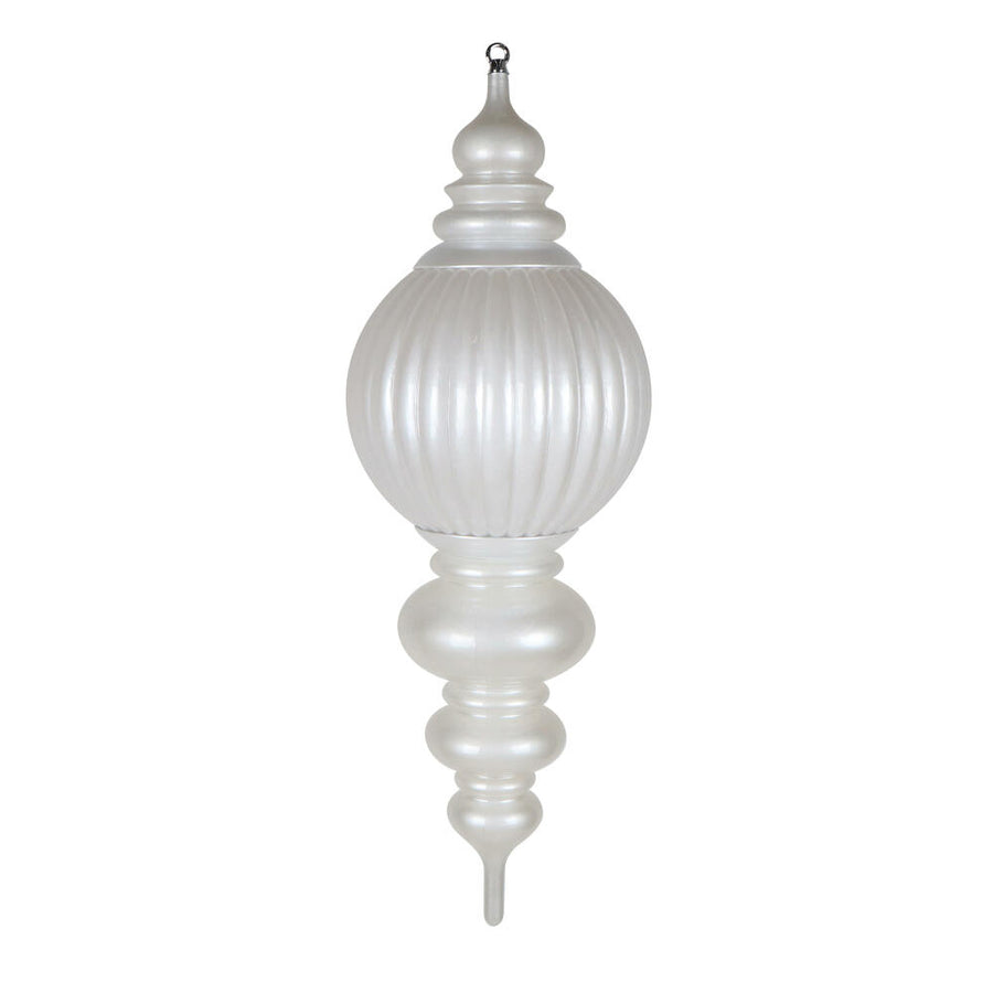 35" White UV Candy Stripe Finial