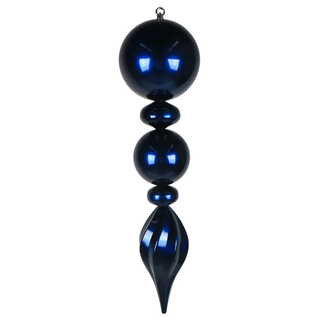 30" Blue Candy Ball Swirl Finial