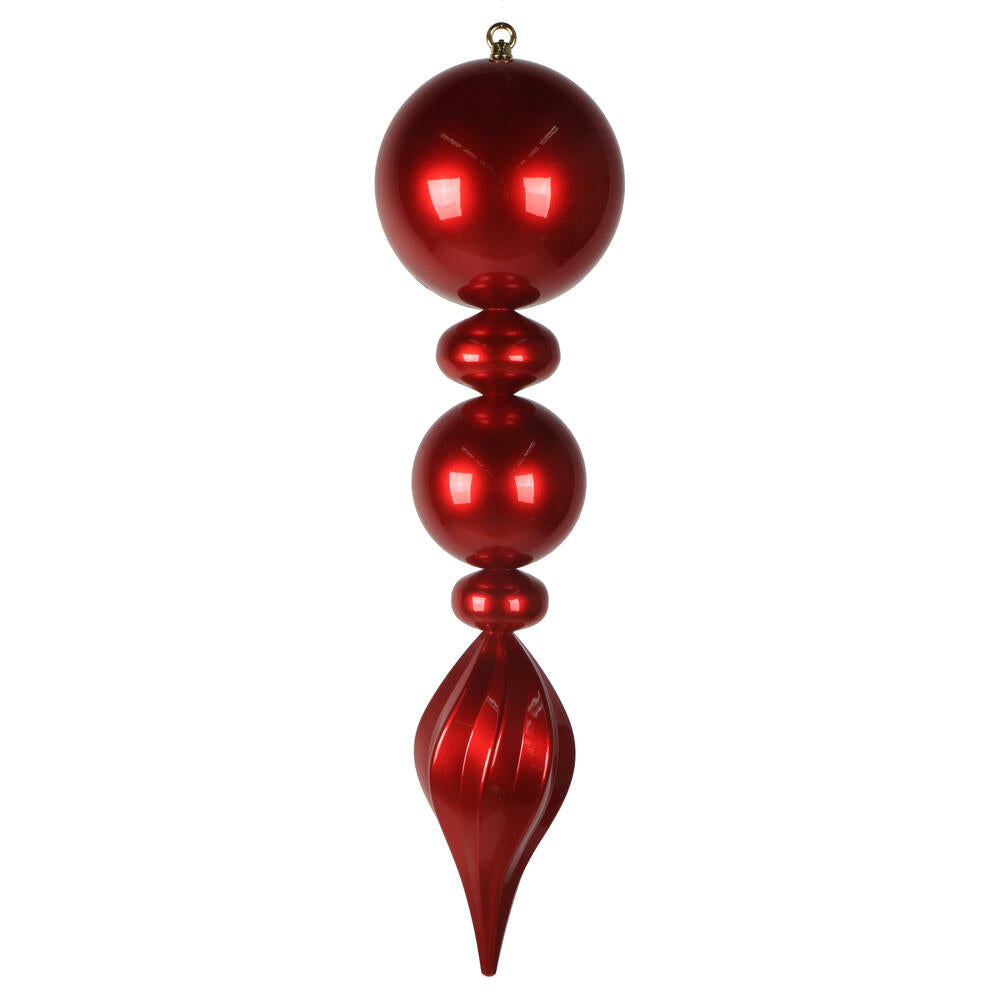 30" Red UV Candy Ball Swirl Finial