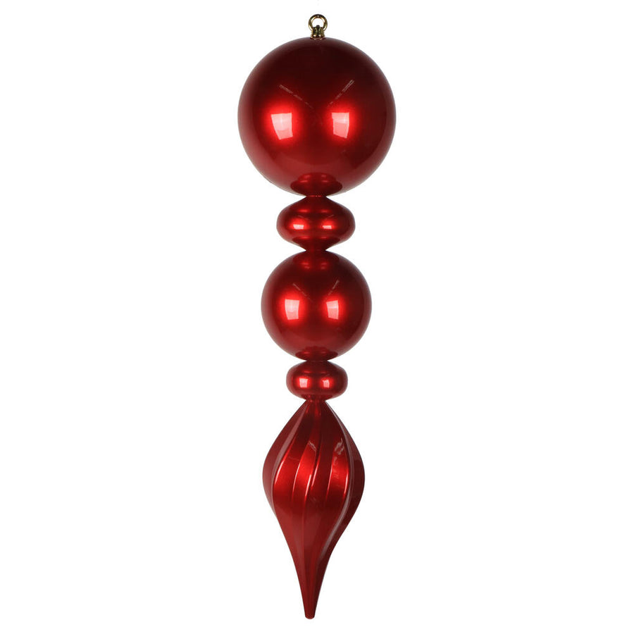 30" Red UV Candy Ball Swirl Finial