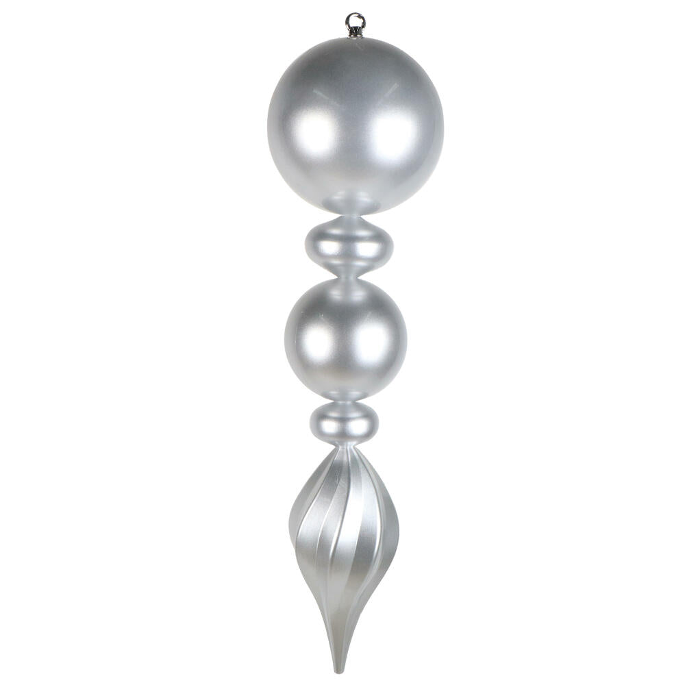 30" Silver UV Candy Ball Swirl Finial