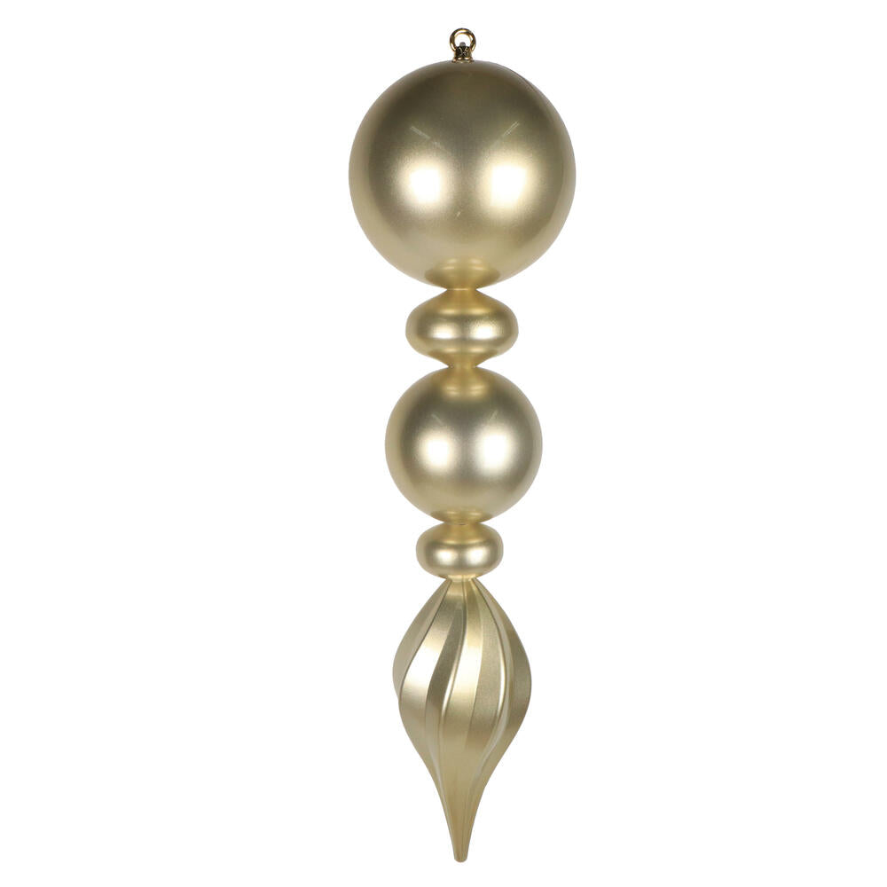 30" Champagne UV Candy Ball Swirl Finial