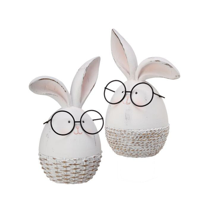 Rsn & Mtl Four-Eyed Bunny Egg 6.75"2As
