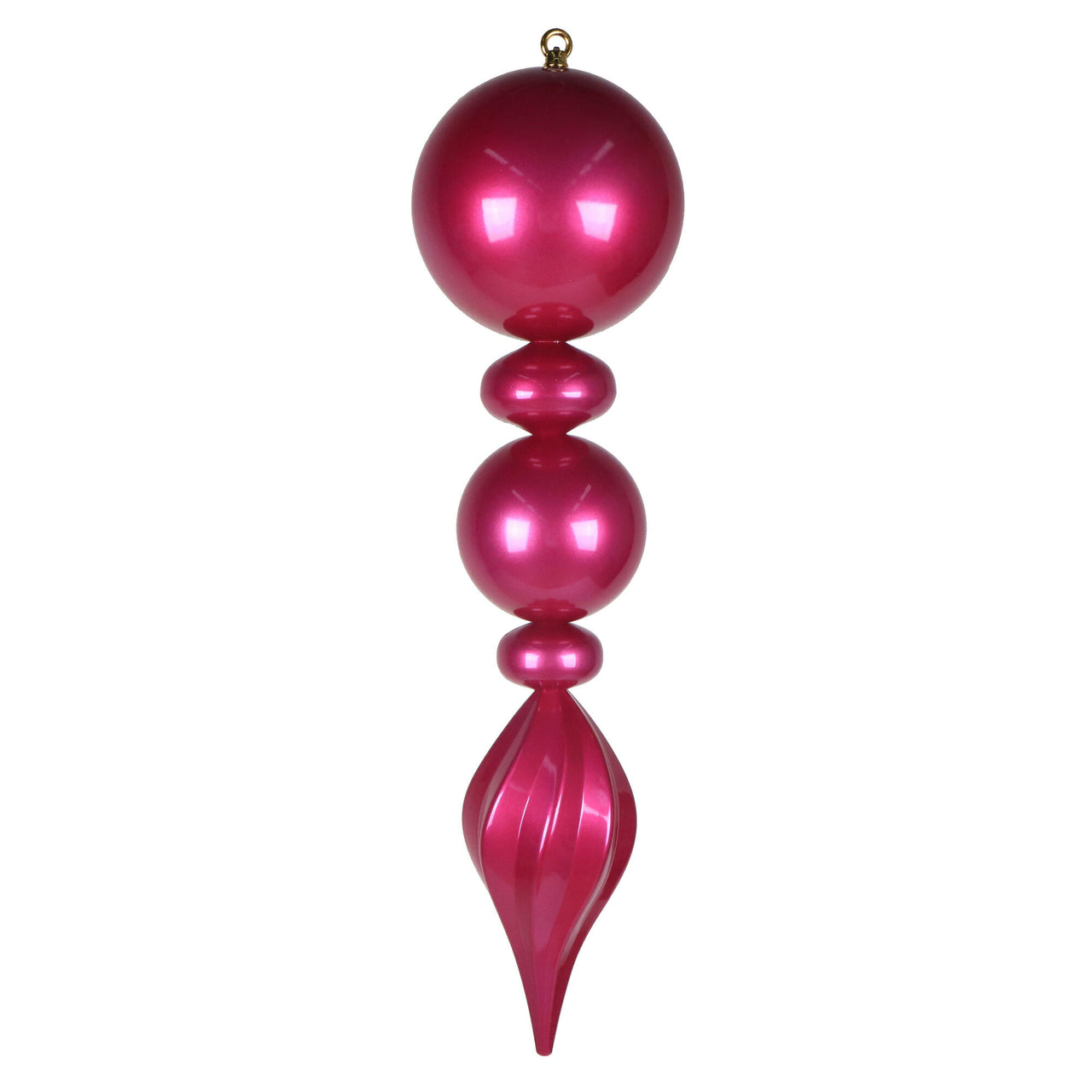 30" Hot Pink UV Candy Ball Swirl Finial