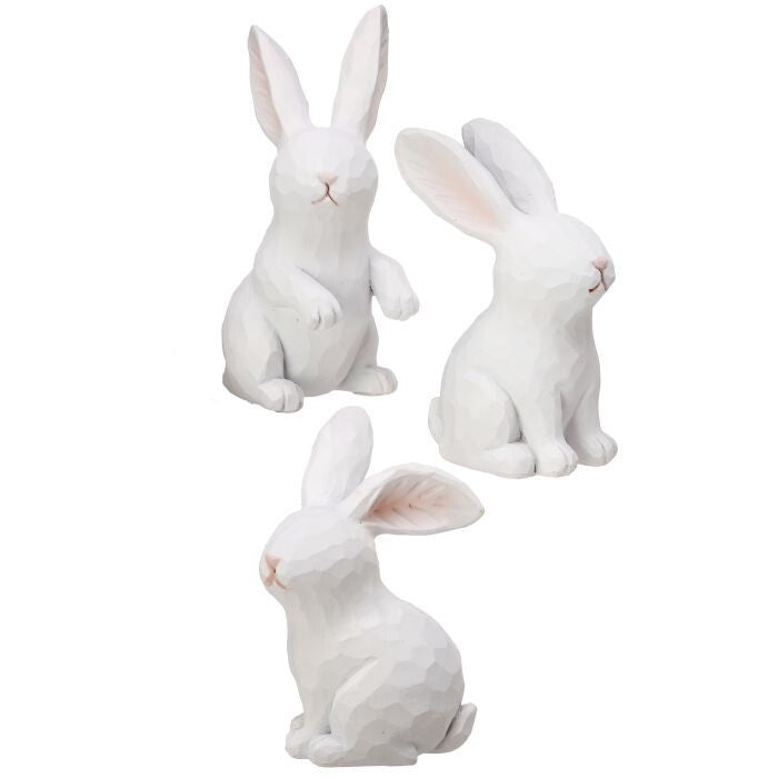 Resin 'Carved' Bunny 5" 3As