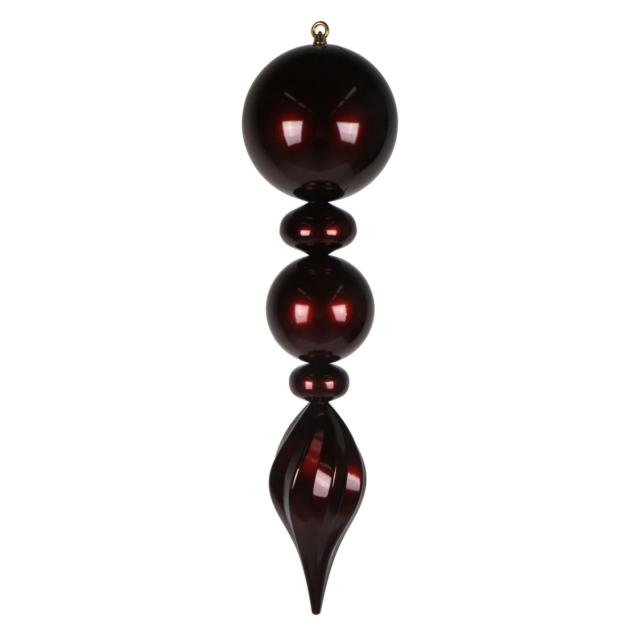 30" Burgundy UV Candy Ball Swirl Finial