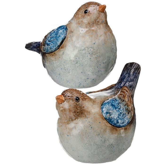 Terracotta Blue Bird 6" 2As