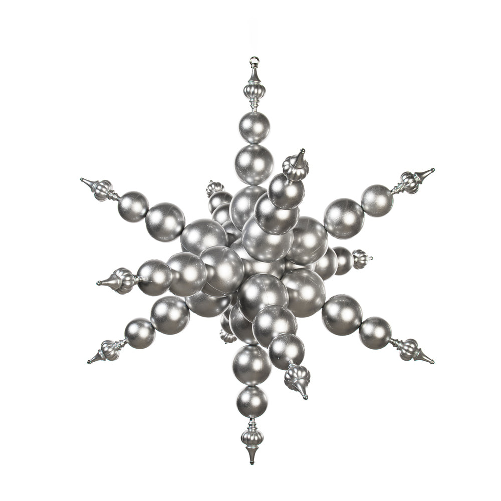 39" Silver UV Candy Starburst Finial
