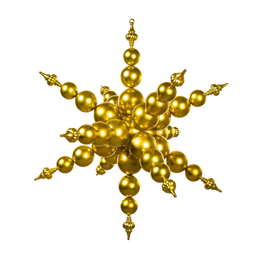 39" Champagne UV Candy Starburst Finial