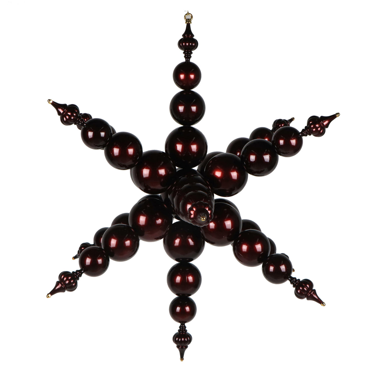 39" Burgundy UV Candy Starburst Finial